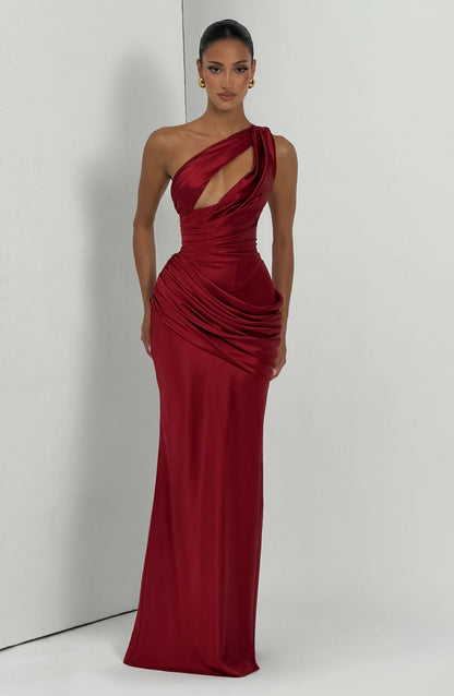 Robe Longue Emina - Rouge profond