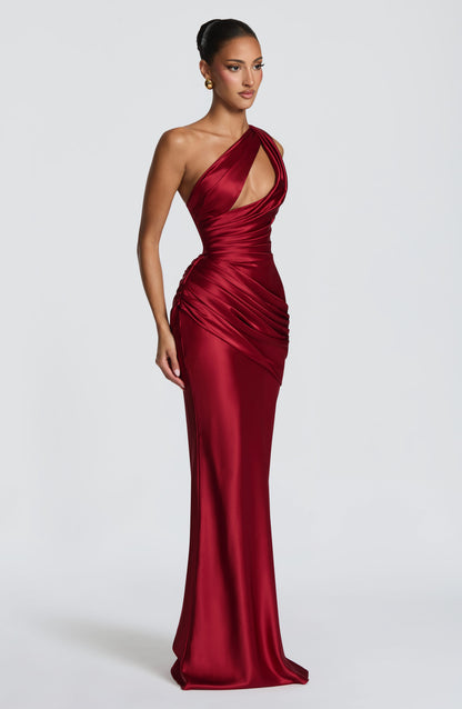 Robe Longue Emina - Rouge profond