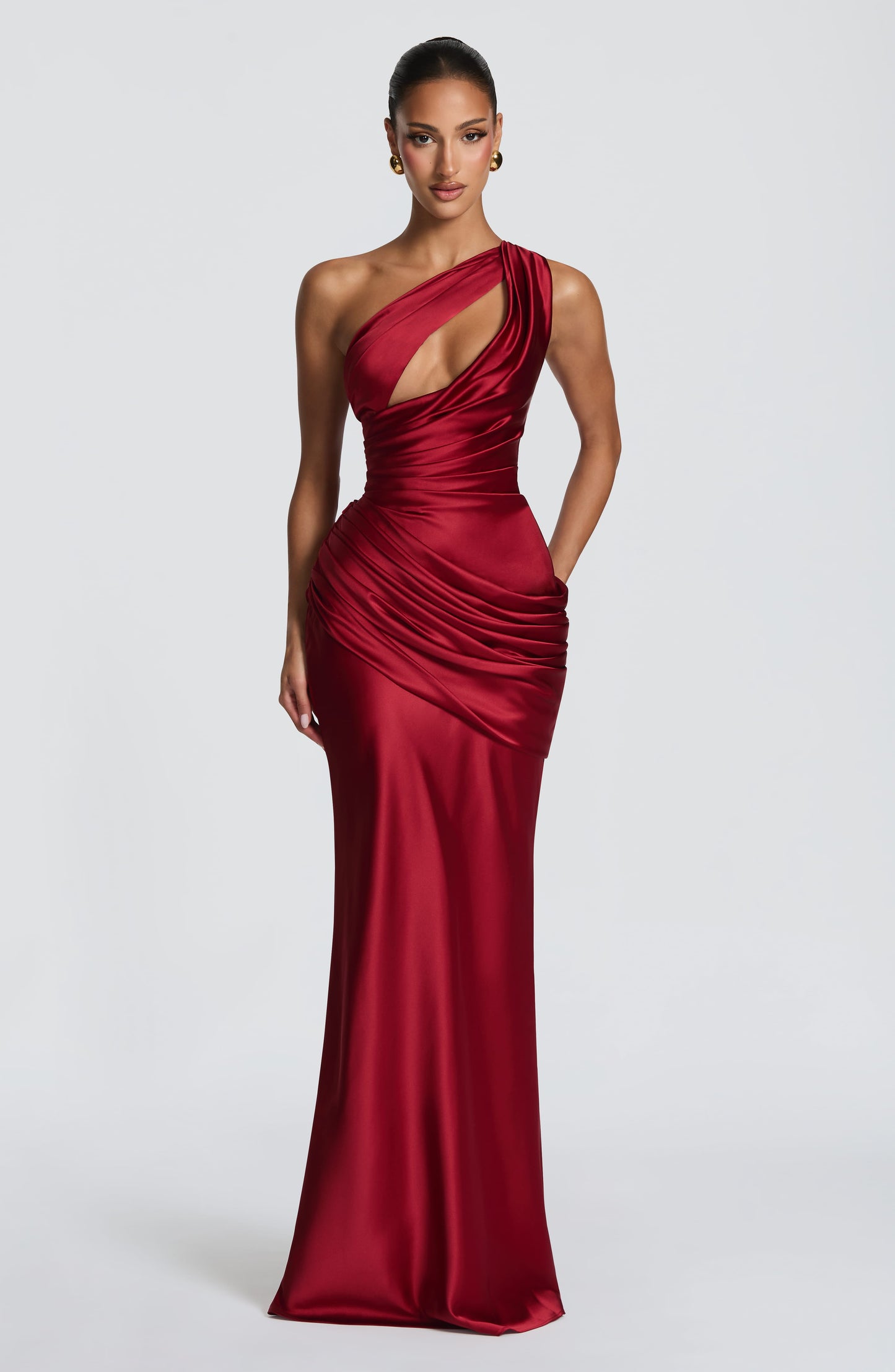 Robe Longue Emina - Rouge profond