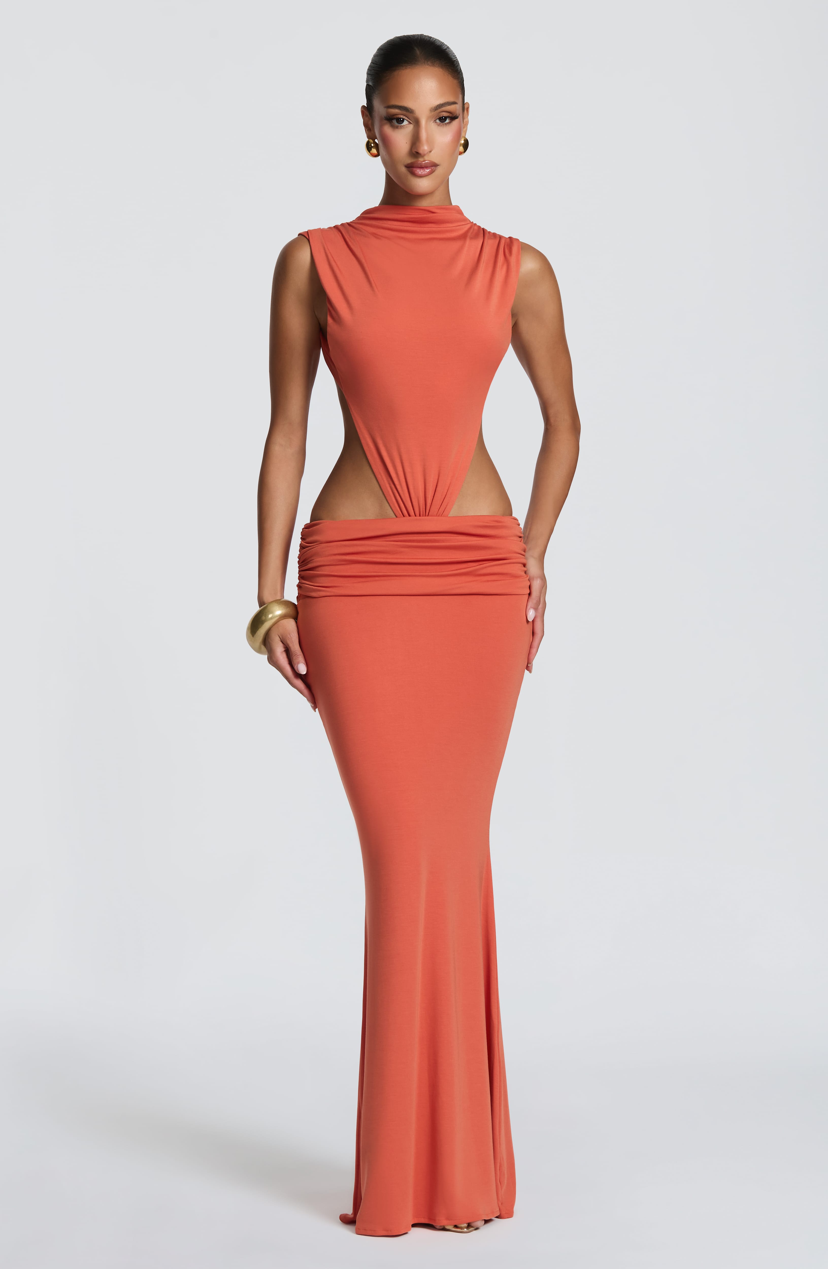 Robe Longue Fenella - Orange brûlé