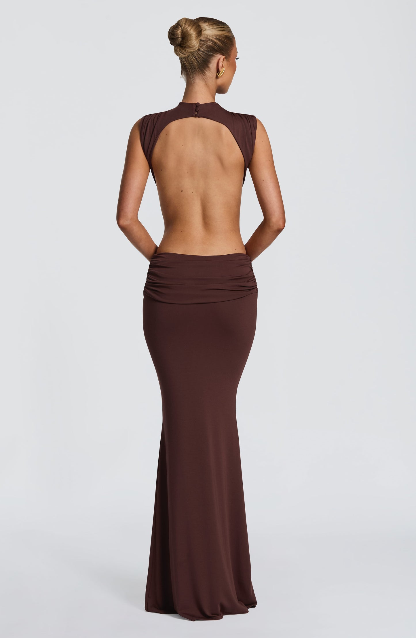 Robe Longue Fenella - Brun Prune
