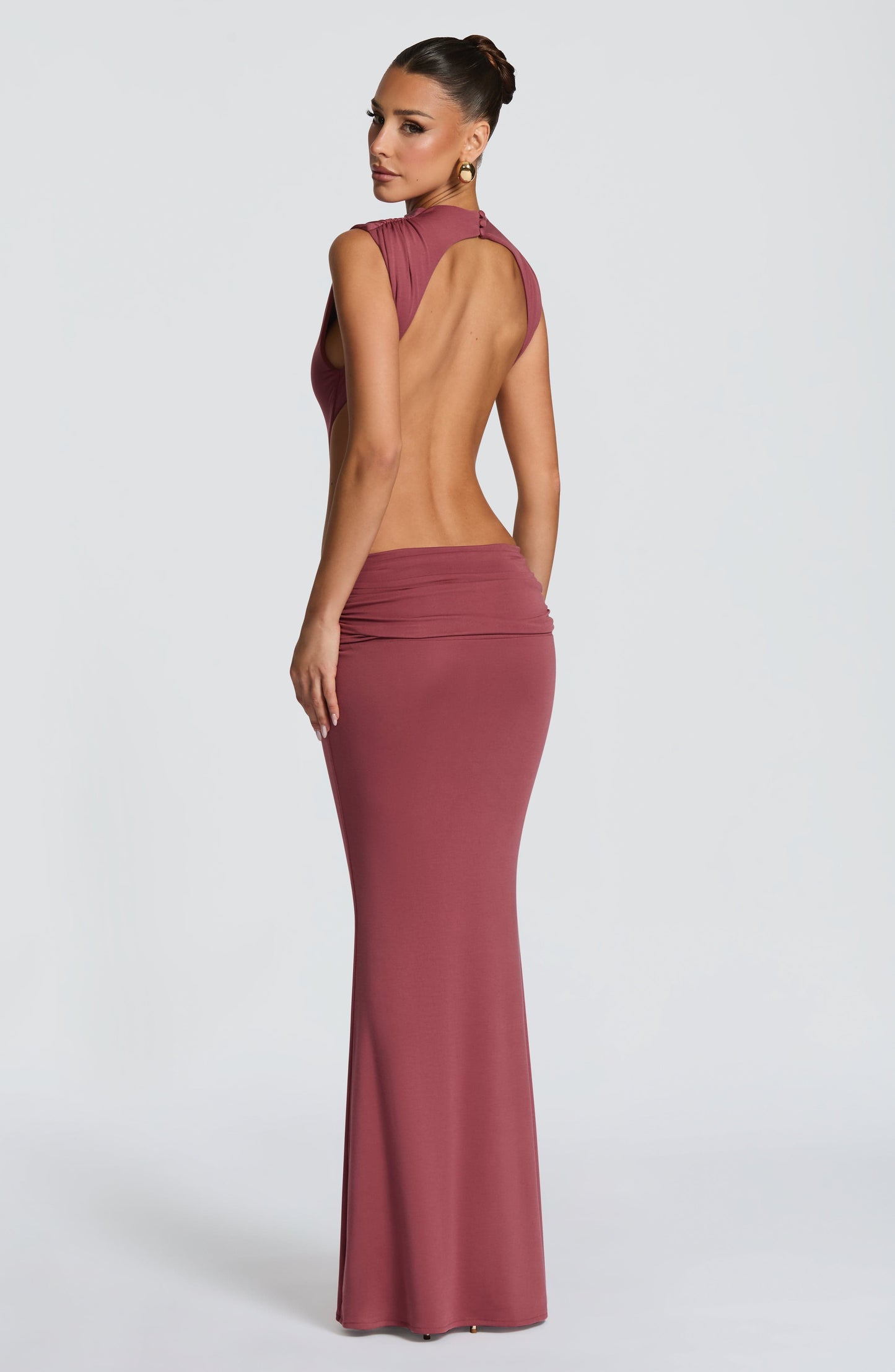 Robe Longue Fenella - Rose Brown