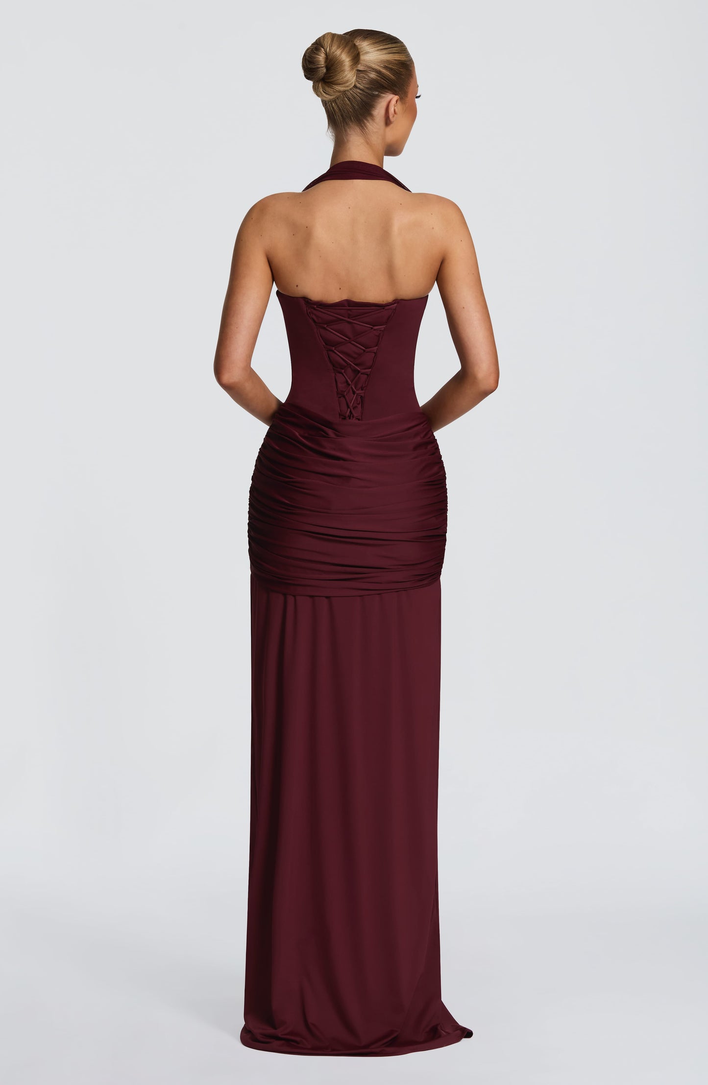Robe Longue Gia - Cerise laquée