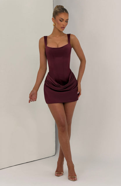 Robe Courte Courte - Cerise laquée