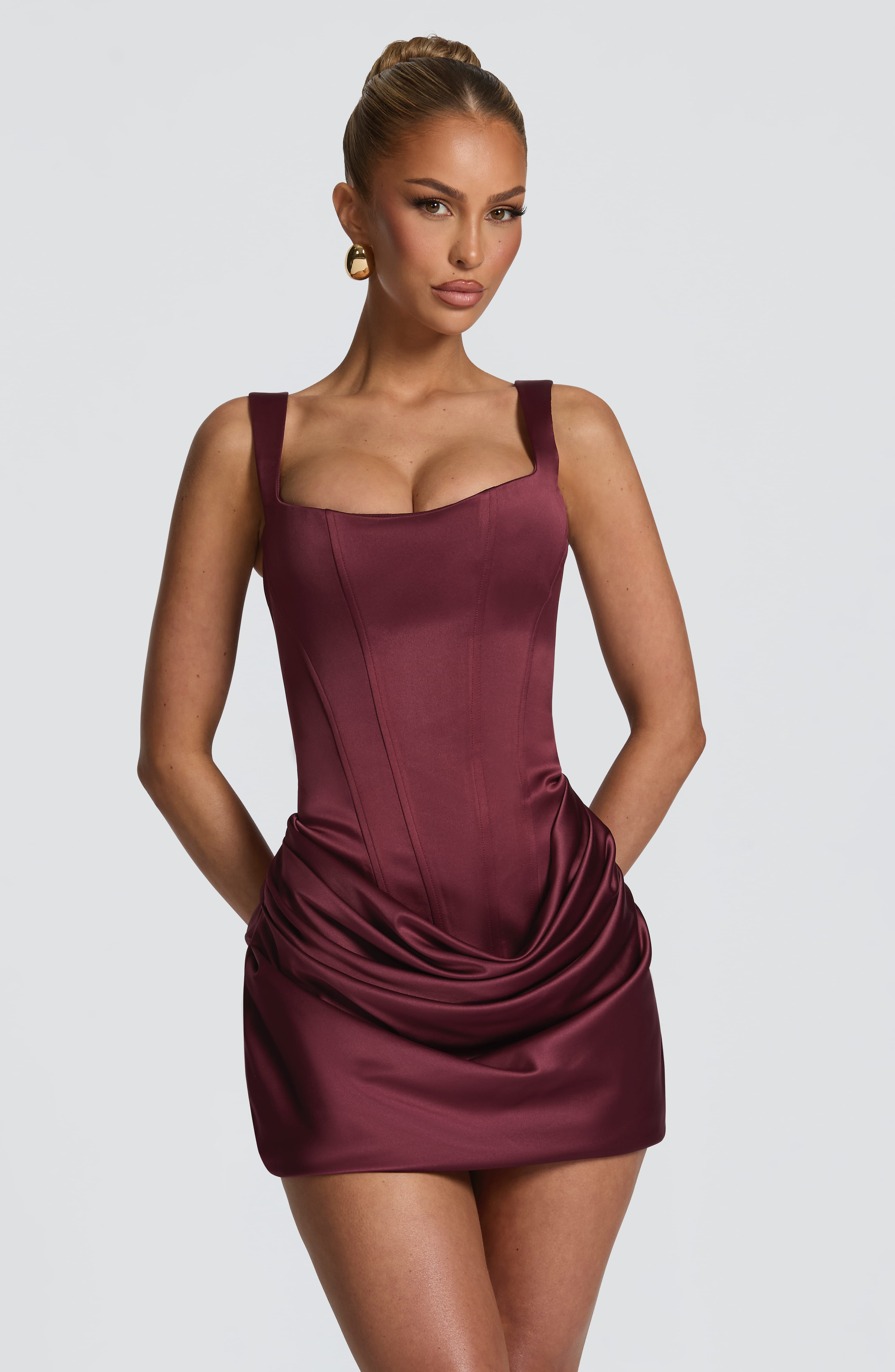 Robe Courte Courte - Cerise laquée
