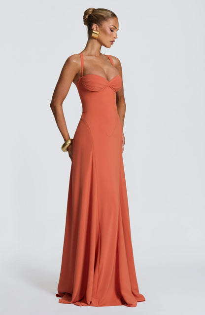 Robe Longue Irie - Orange Brûlé