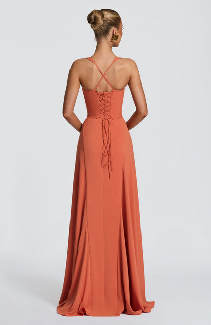 Robe Longue Irie - Orange Brûlé