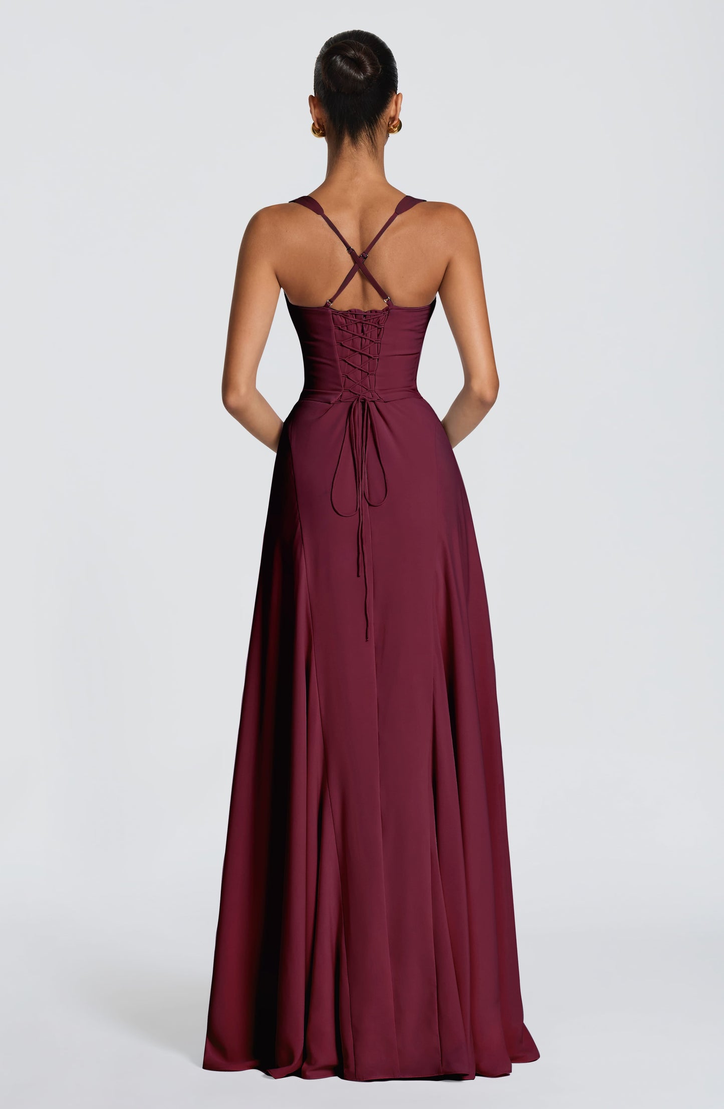 Robe Longue Longue - Cerise laquée