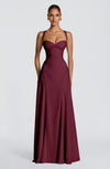 Robe Longue Longue - Cerise laquée