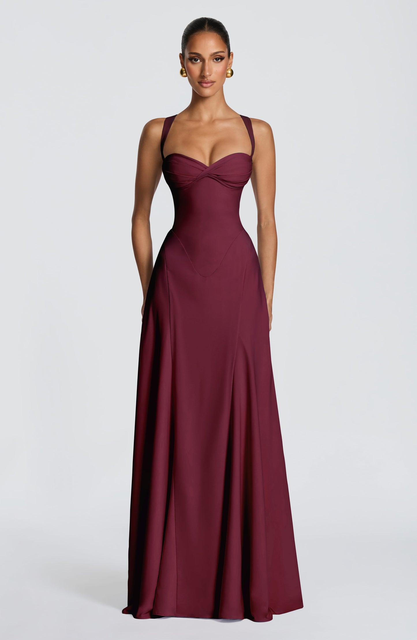 Robe Longue Longue - Cerise laquée