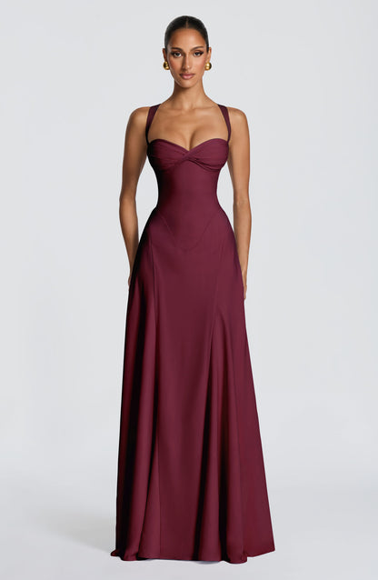Robe Longue Longue - Cerise laquée