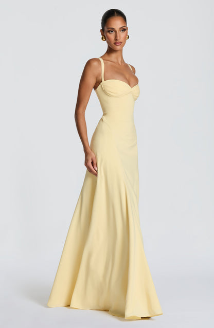 Robe Longue Longue - Jaune citron