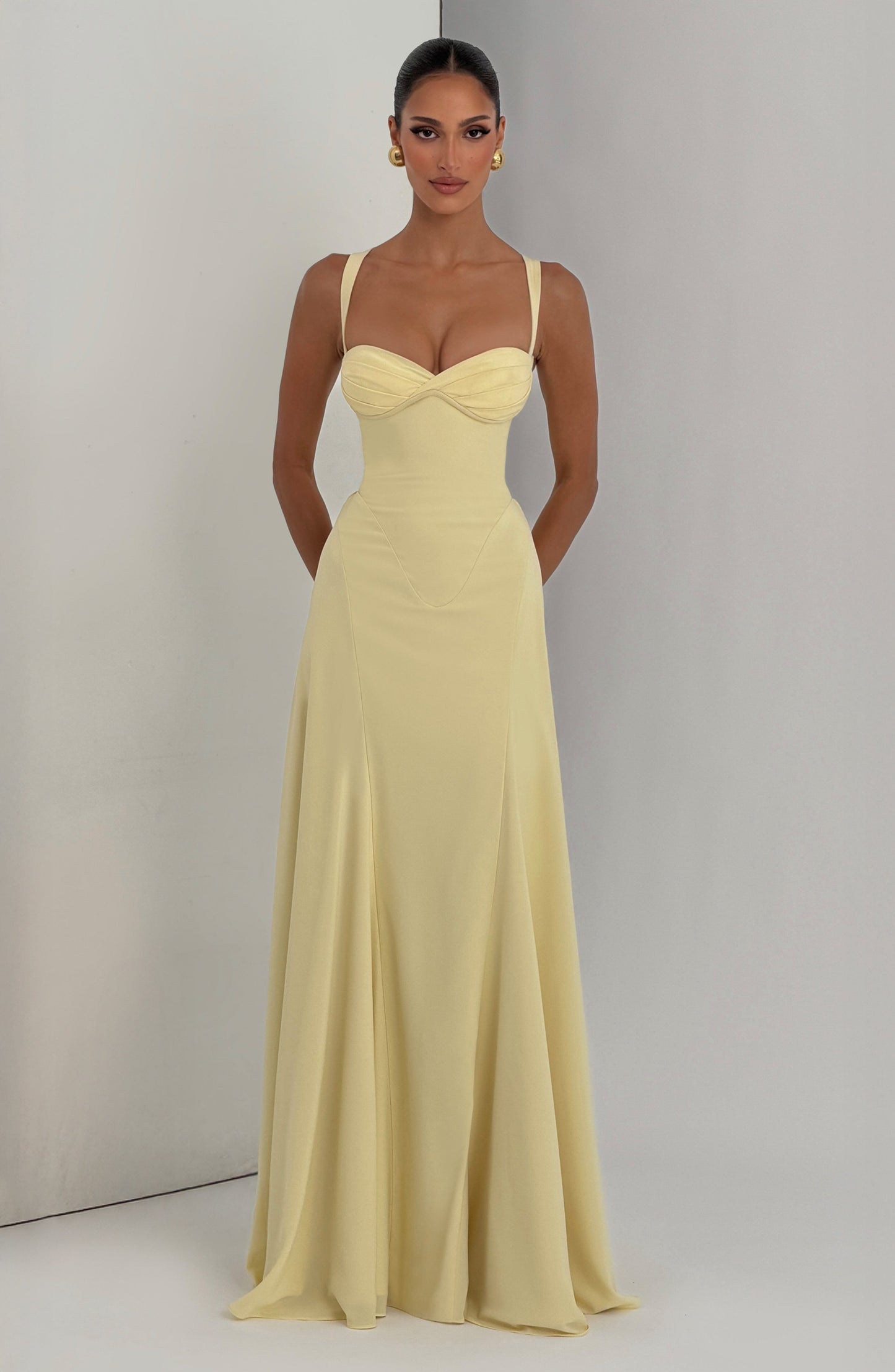 Robe Longue Longue - Jaune citron