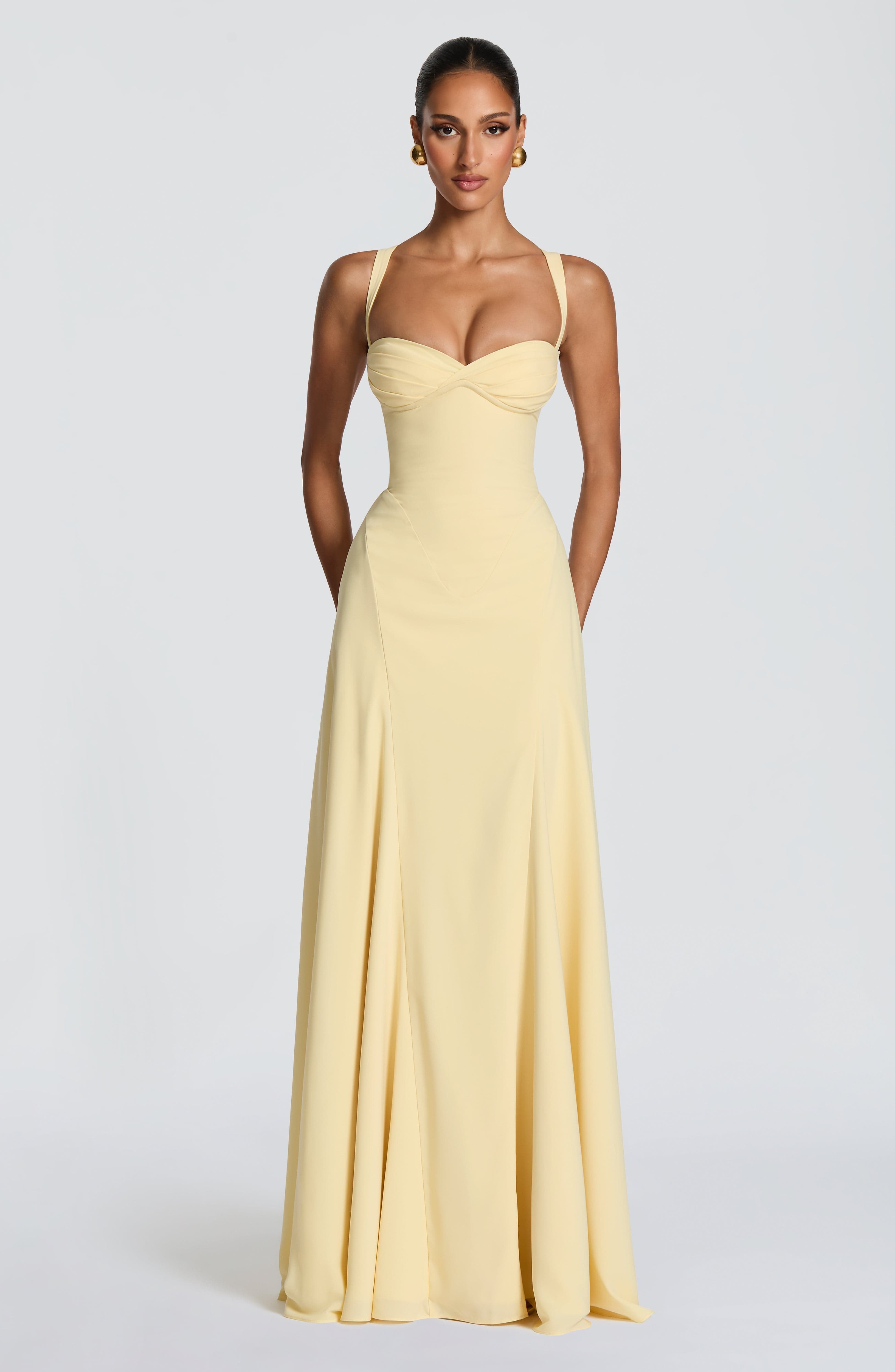 Robe Longue Longue - Jaune citron