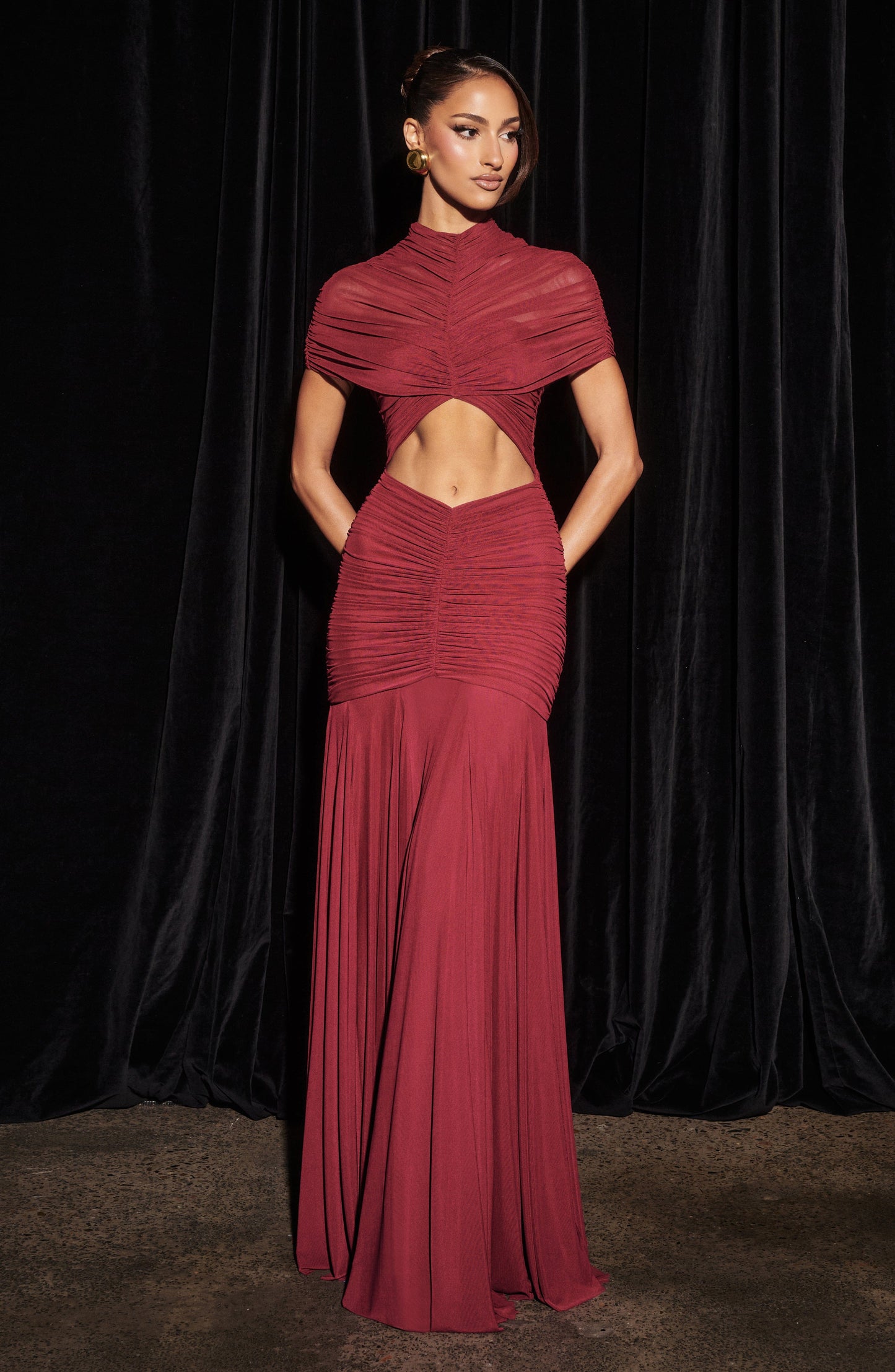 Robe Longue Jaya - Bourgogne