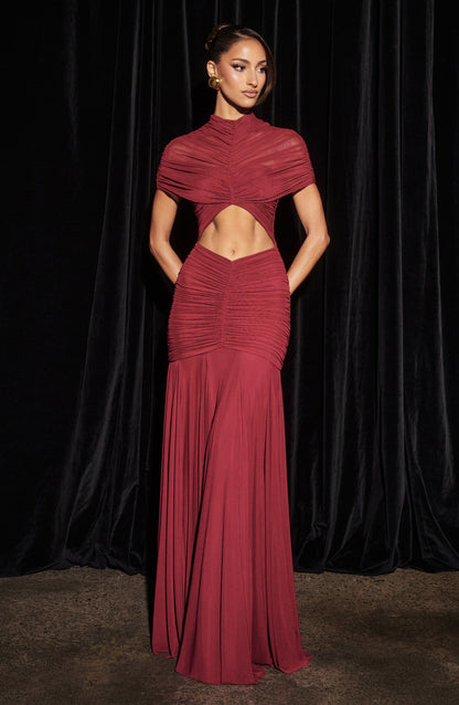 Robe Longue Jaya - Bourgogne