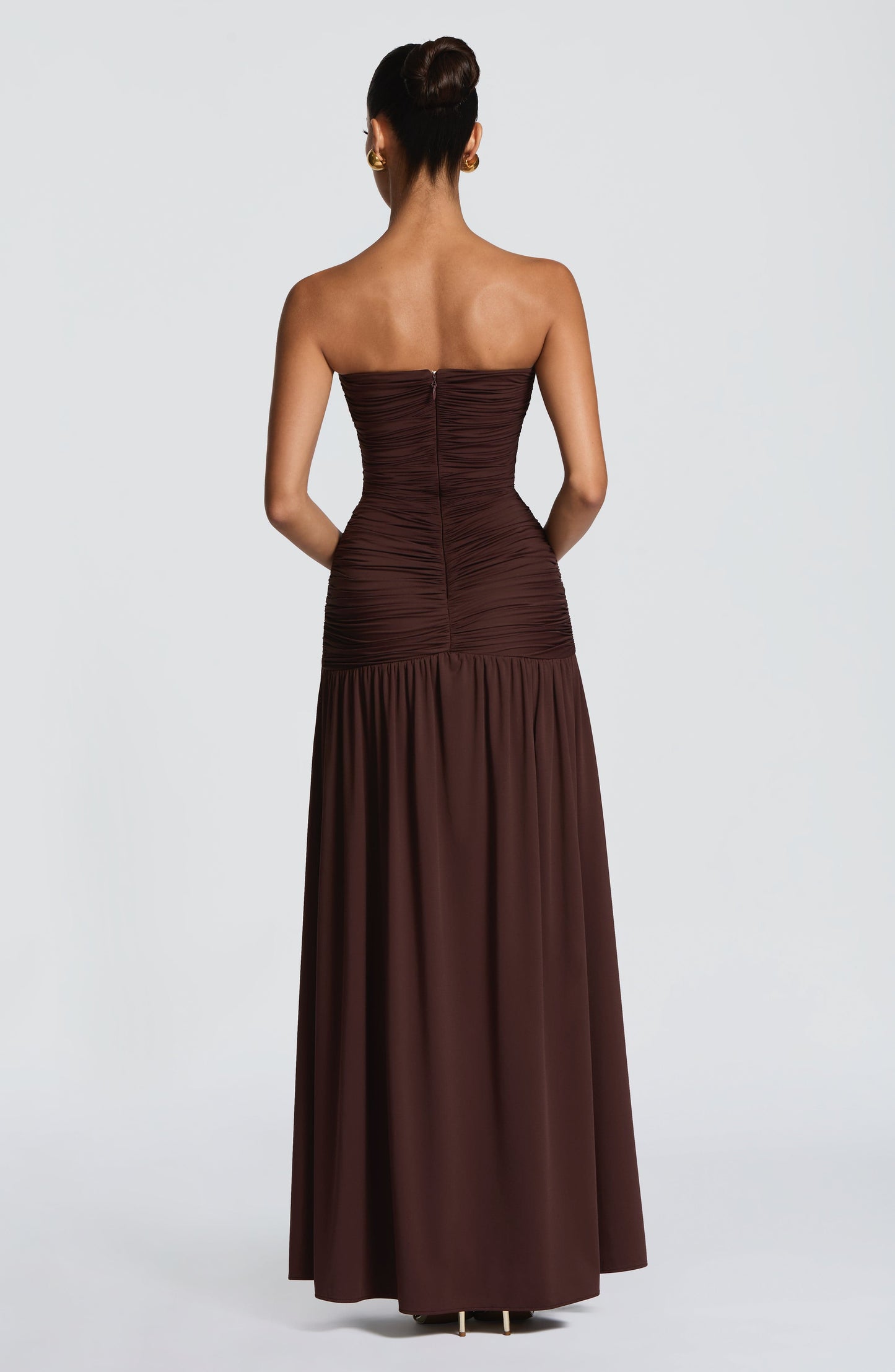 Robe Longue Longue - Brun prune