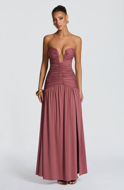Robe Longue Longue - Rose brown