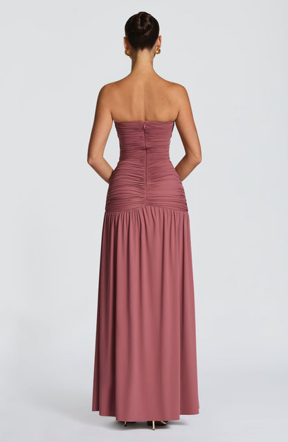 Robe Longue Longue - Rose brown