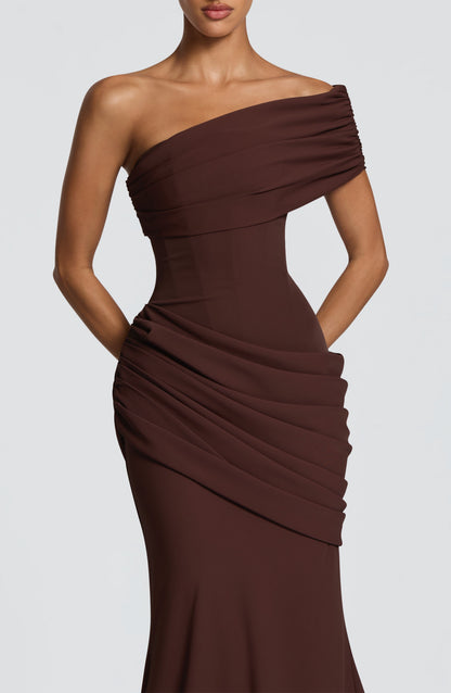 Robe Longue Kasia - Brun prune