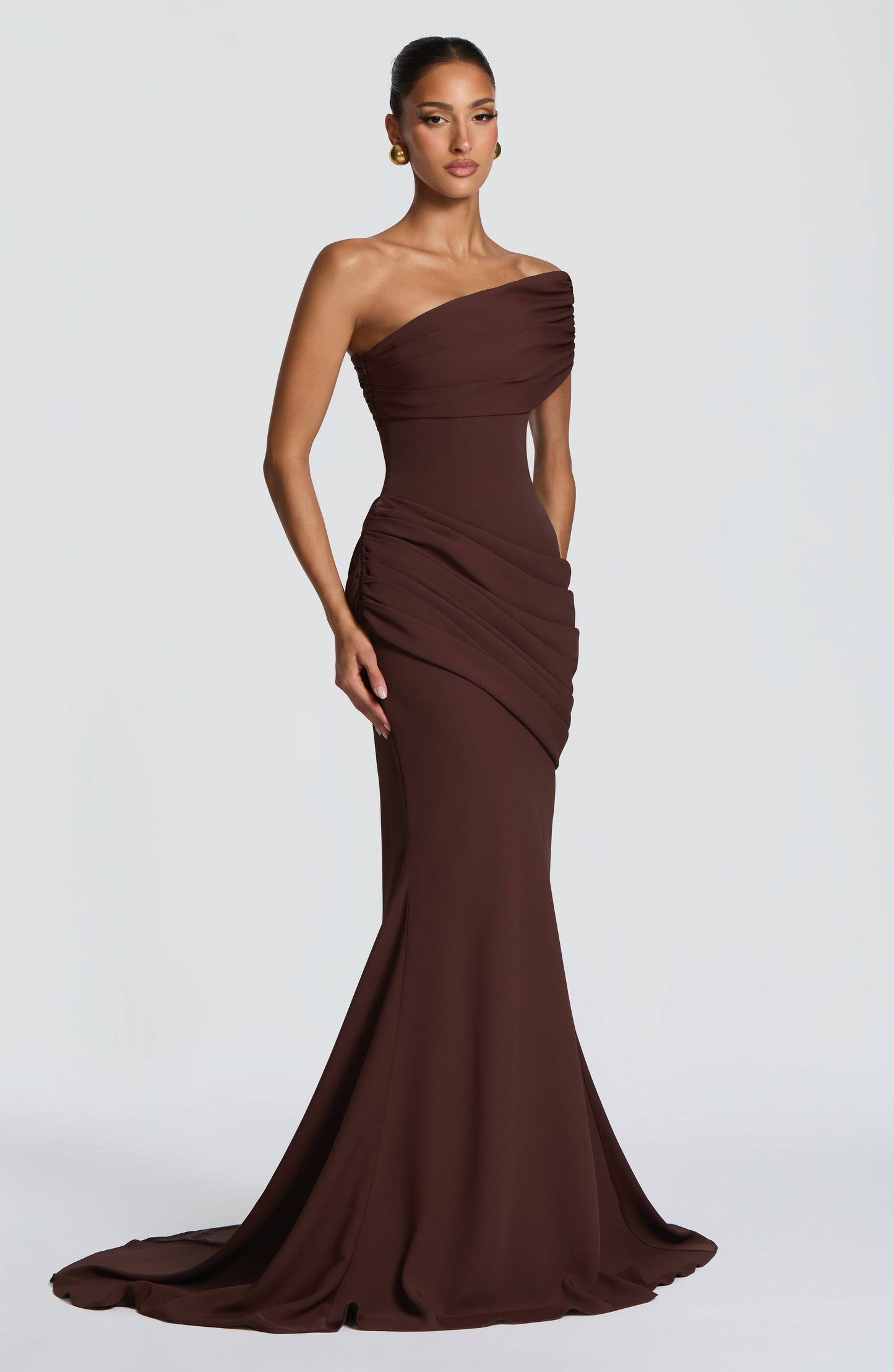 Robe Longue Kasia - Brun prune