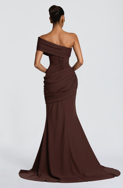 Robe Longue Kasia - Brun prune