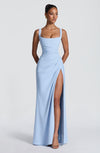 Robe Longue Laleh - Bleu Glacier
