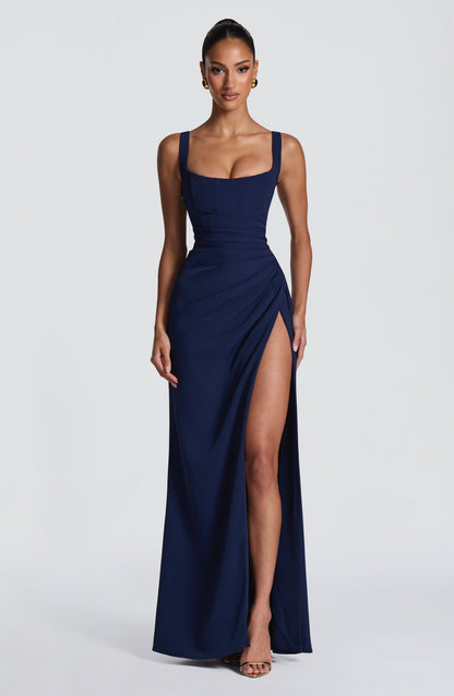 Robe Longue Robe - Bleu marine