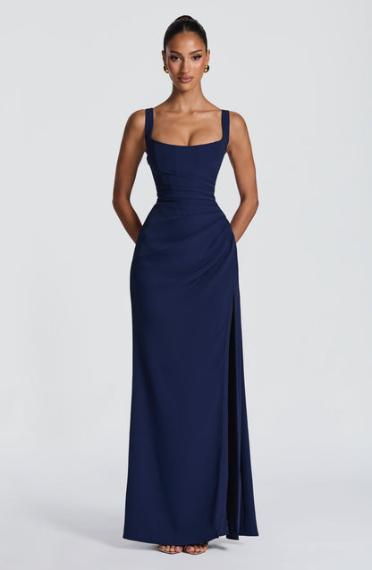 Robe Longue Robe - Bleu marine