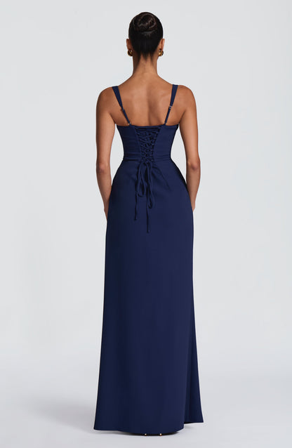 Robe Longue Robe - Bleu marine