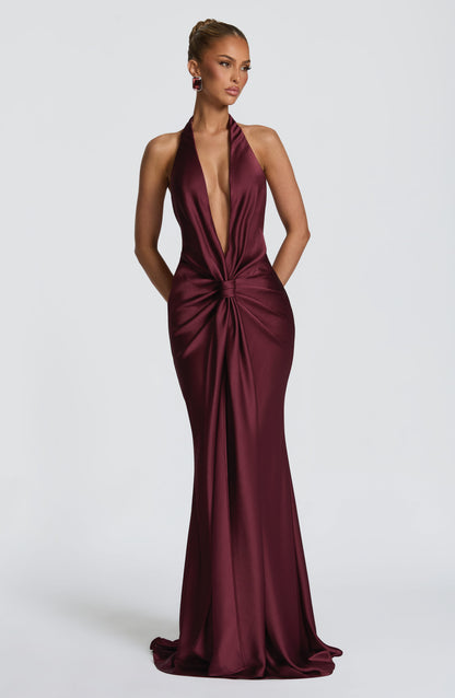 Robe Longue Longue - Cerise laquée