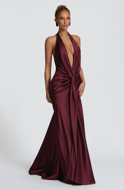 Robe Longue Longue - Cerise laquée