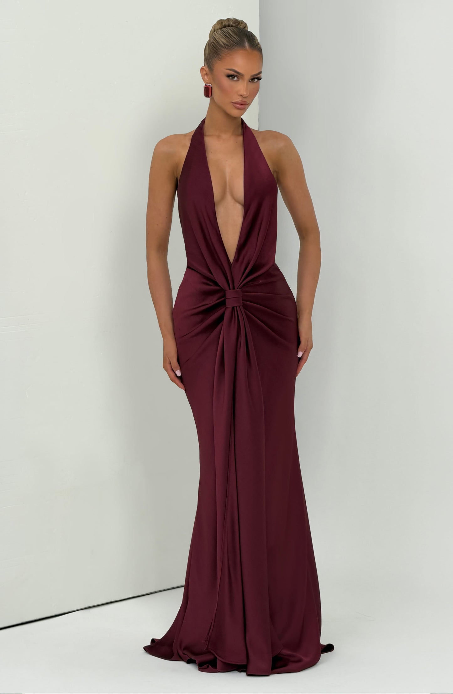 Robe Longue Longue - Cerise laquée