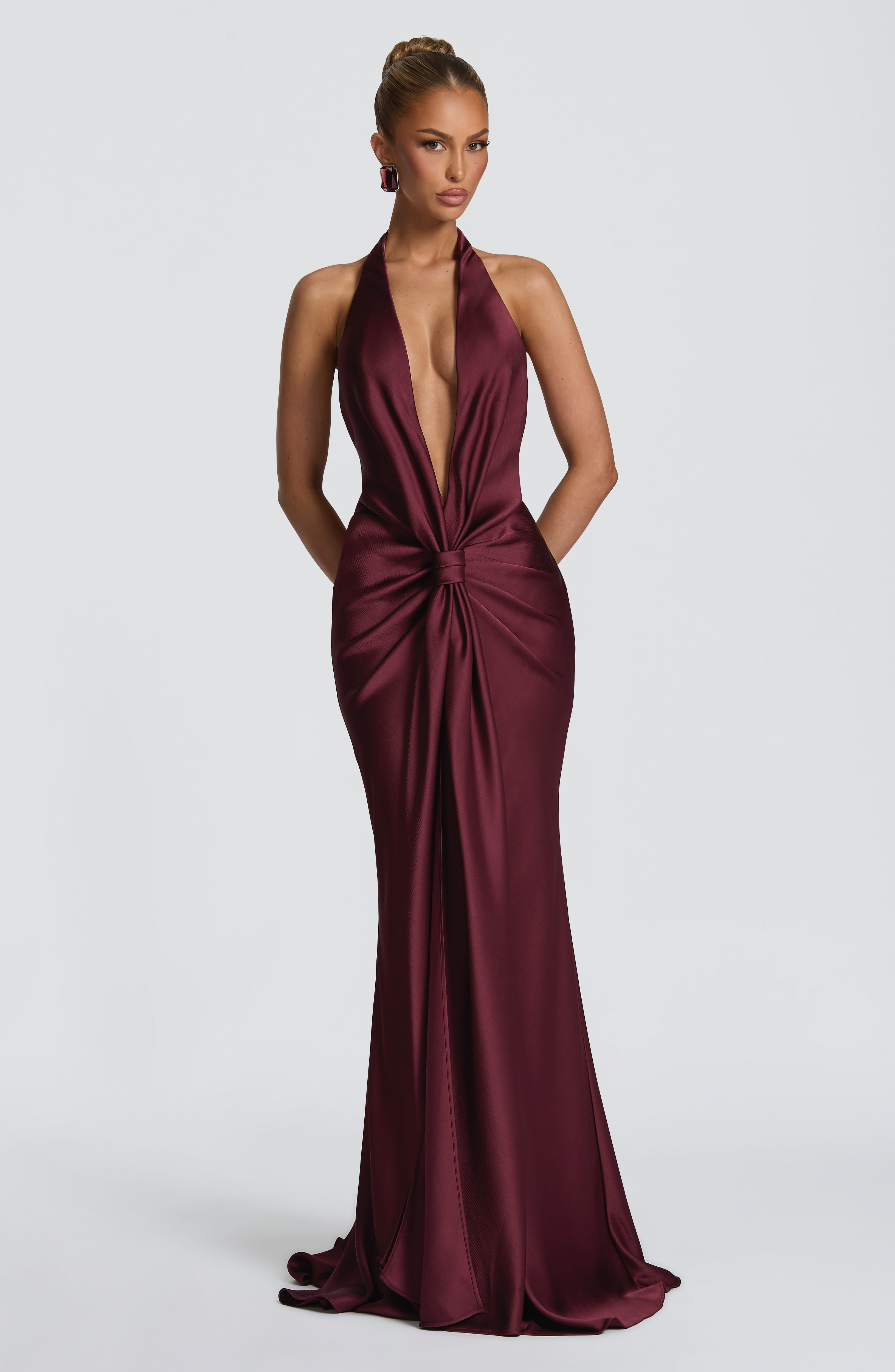 Robe Longue Longue - Cerise laquée