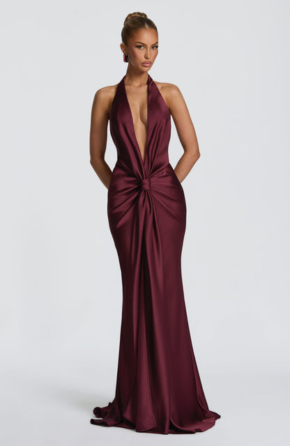 Robe Longue Longue - Cerise laquée