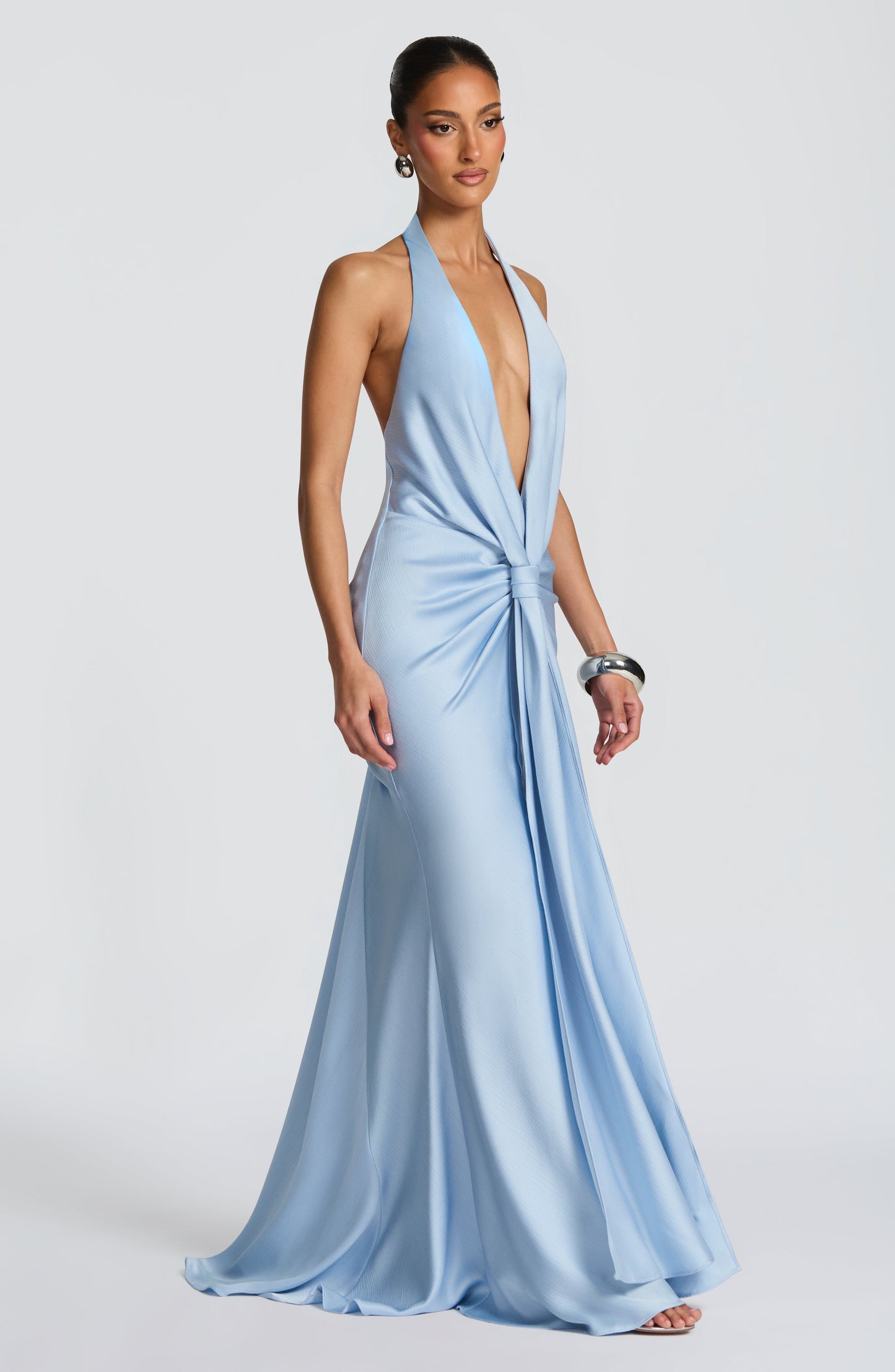 Robe Longue Linette - Bleu Glacier