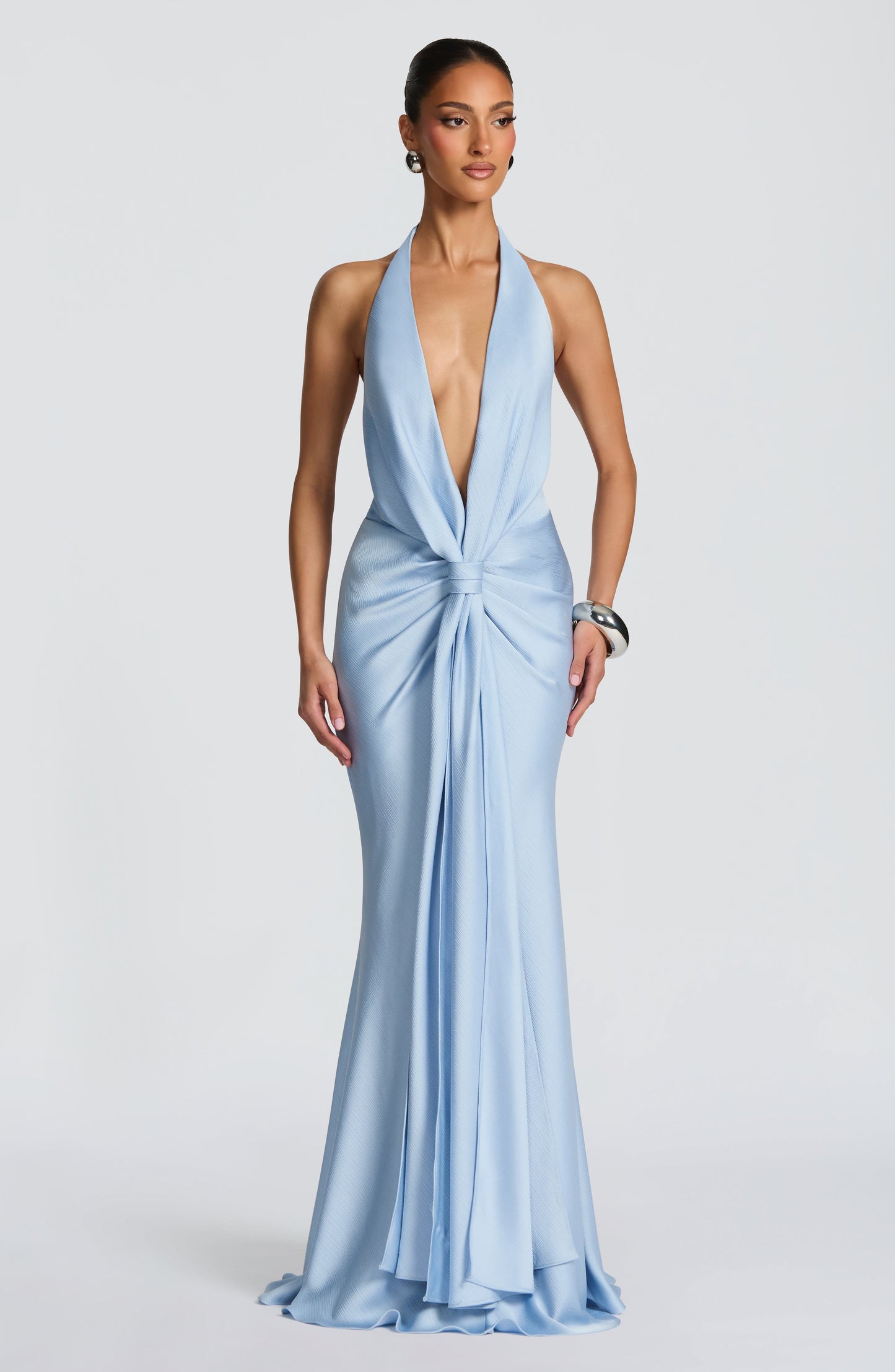 Robe Longue Linette - Bleu Glacier