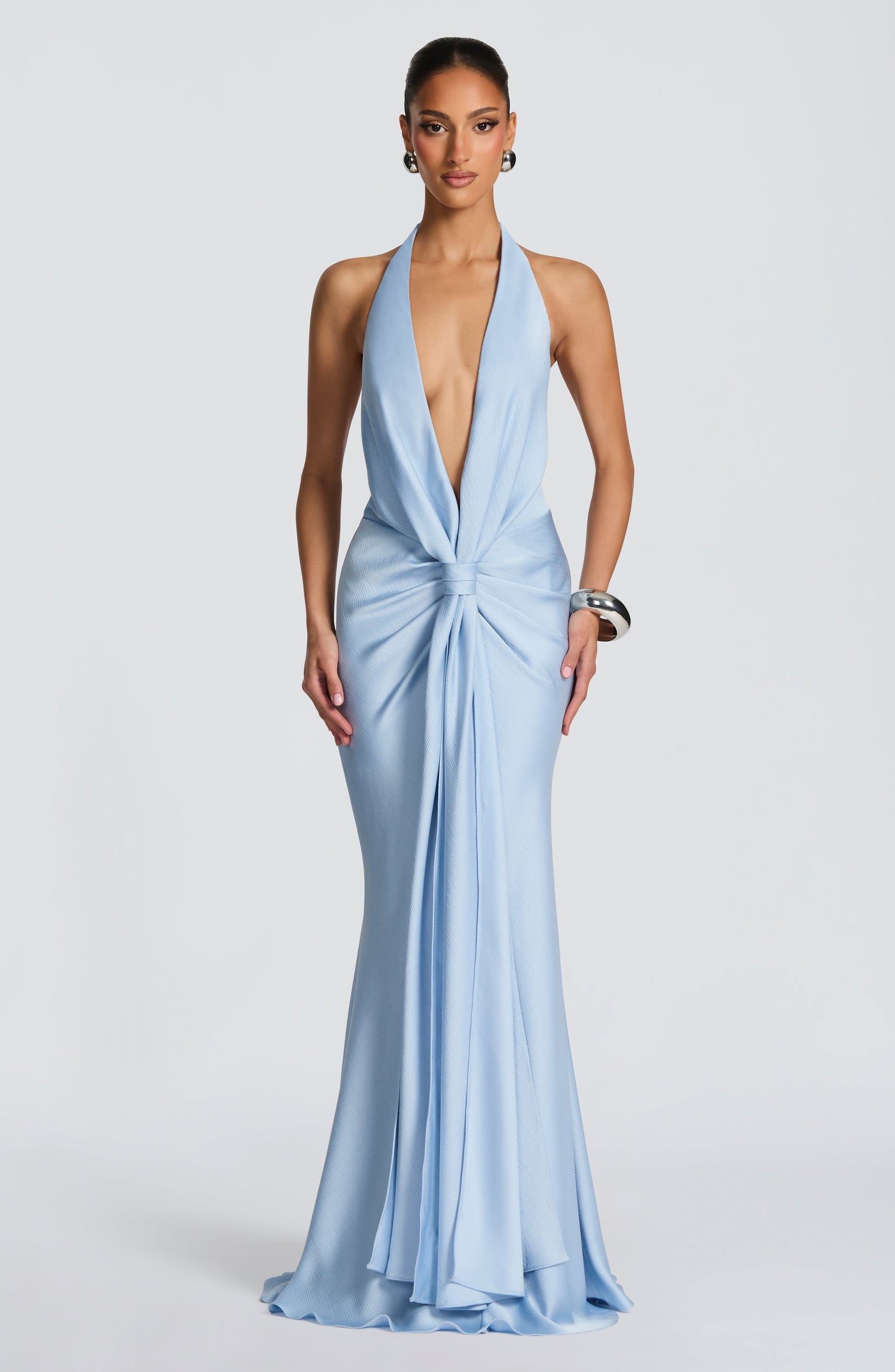 Robe Longue Linette - Bleu Glacier
