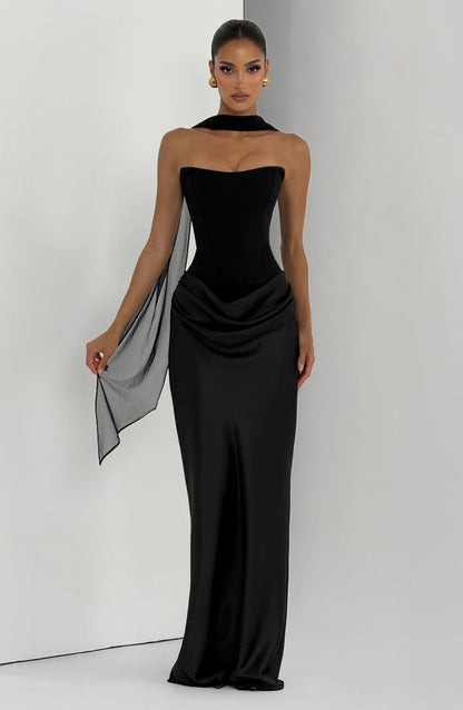 Robe Longue Maggie - Noir
