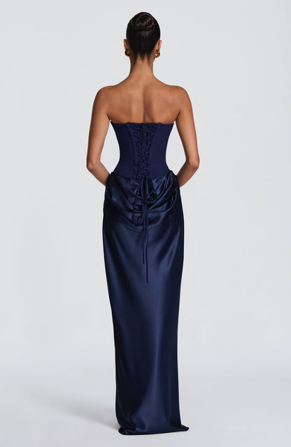 Robe Longue Maggie - Bleu marine
