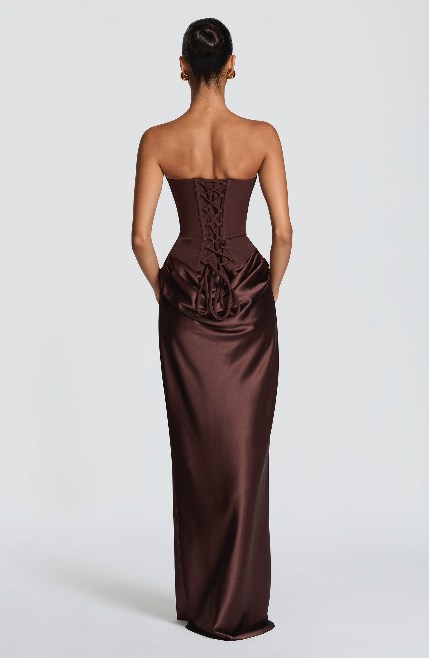 Robe Longue Maggie - Brun Prune