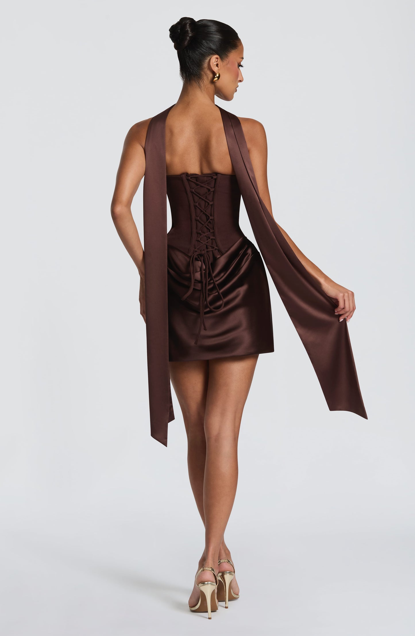 Robe Courte Maggie - Brun Prune