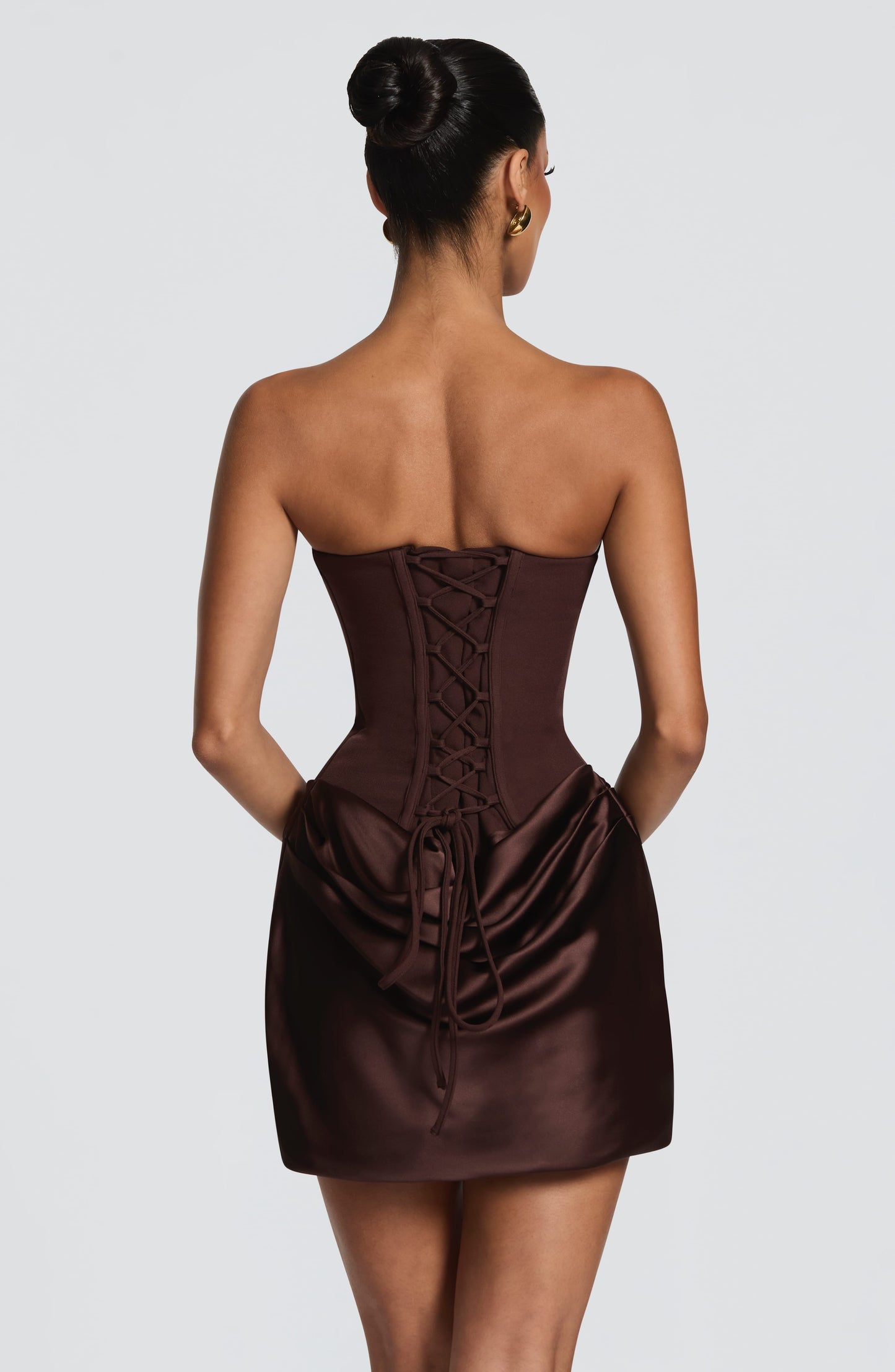 Robe Courte Maggie - Brun Prune