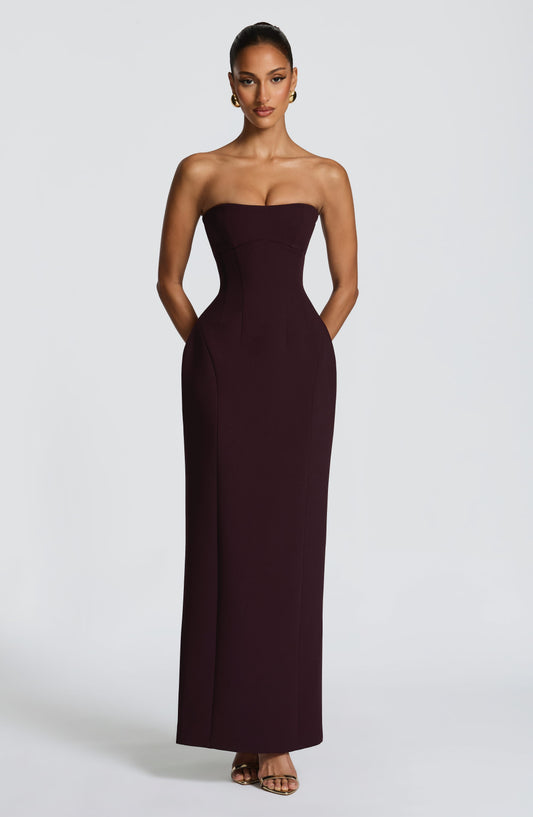 Robe Longue Manon - Prune