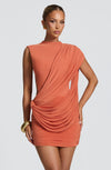 Robe Courte Mireya - Orange brûlé