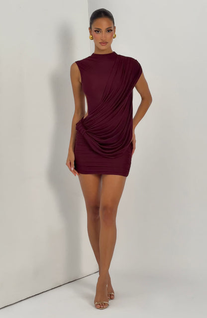 Robe Courte Courte - Cerise laquée