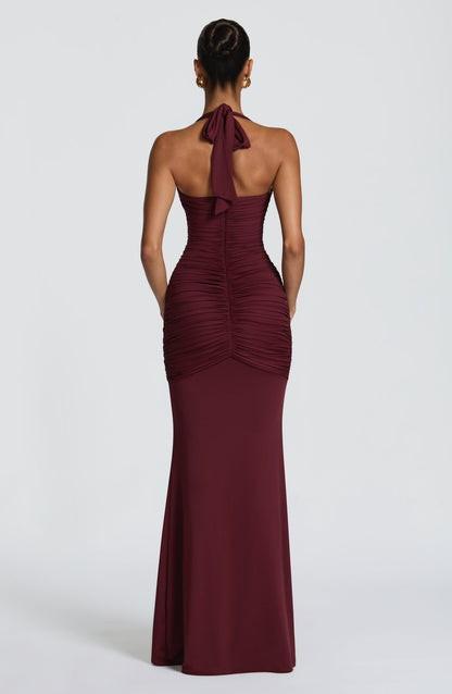 Robe Longue Longue - Cerise laquée