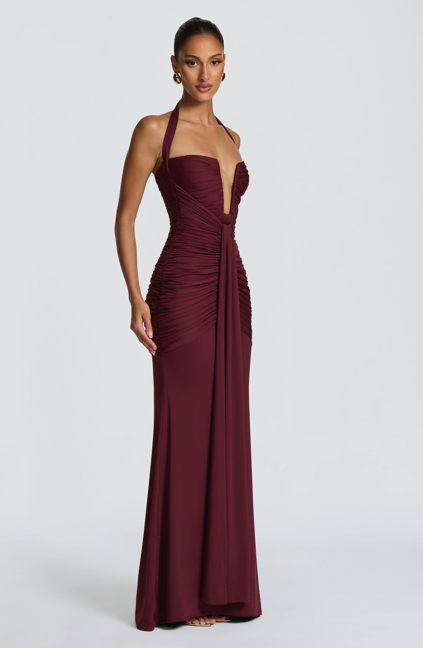 Robe Longue Longue - Cerise laquée