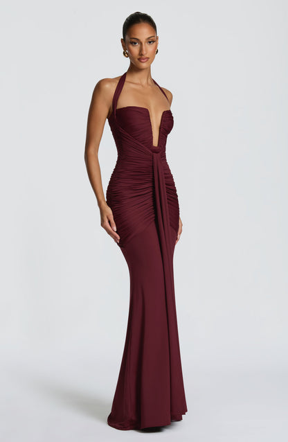 Robe Longue Longue - Cerise laquée