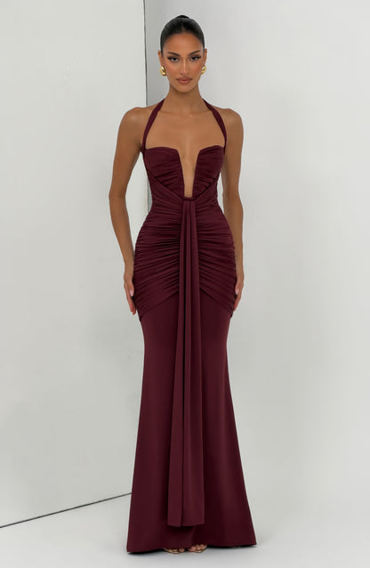 Robe Longue Longue - Cerise laquée